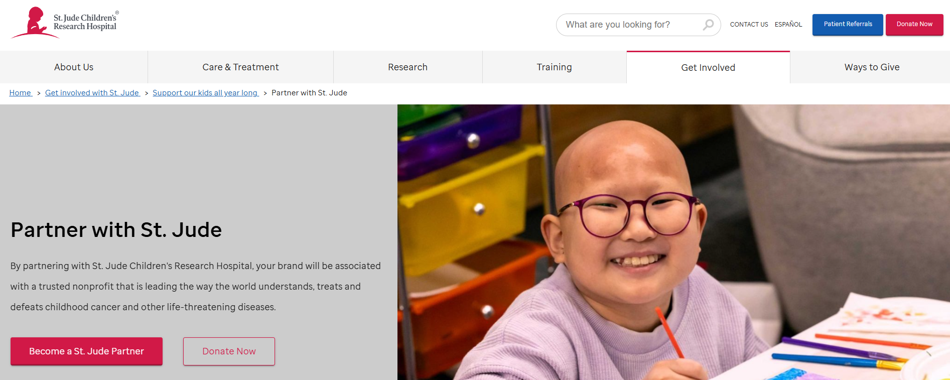 How St. Jude built a high-converting nonprofit corporate sponsorship page