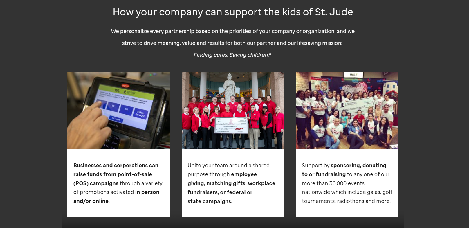 How St. Jude built a high-converting nonprofit corporate sponsorship page