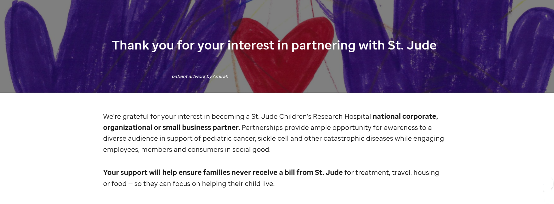 How St. Jude built a high-converting nonprofit corporate sponsorship page