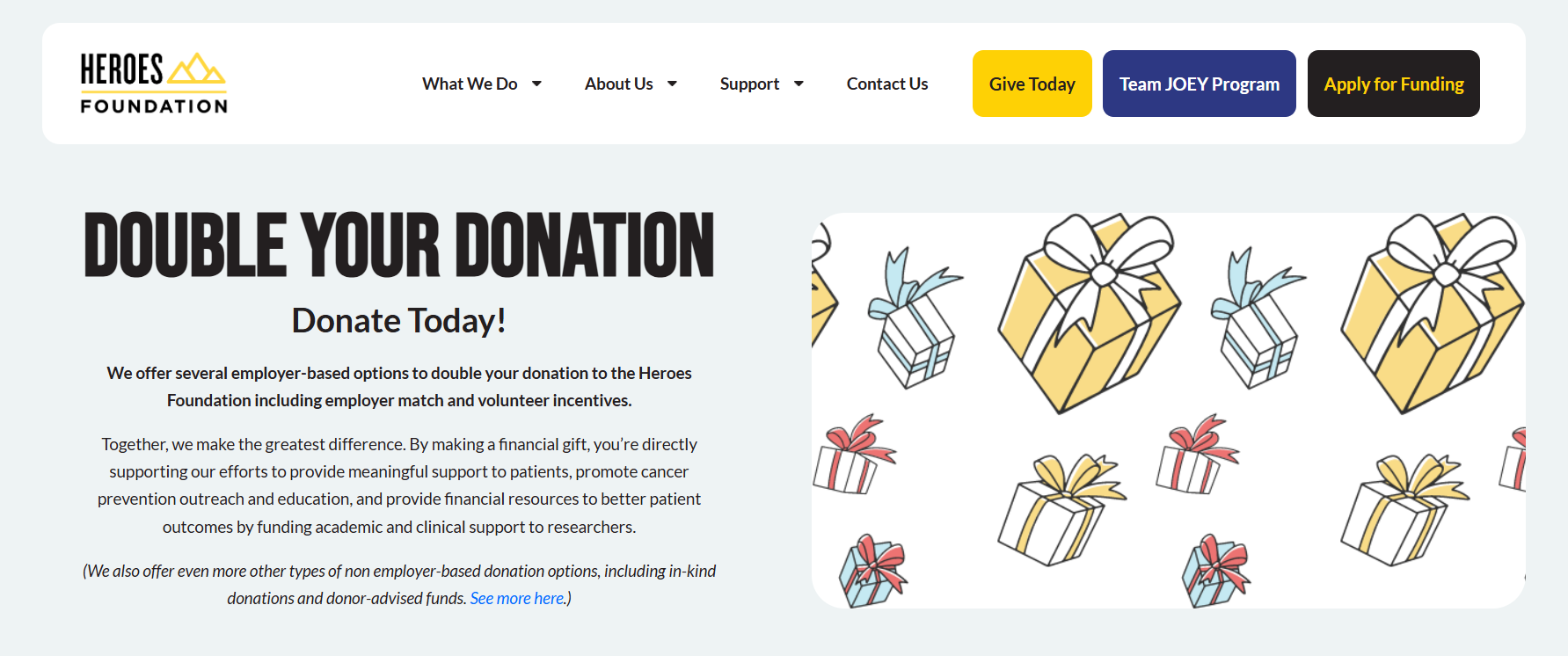 A look at Heroes Foundation's workplace giving software usage