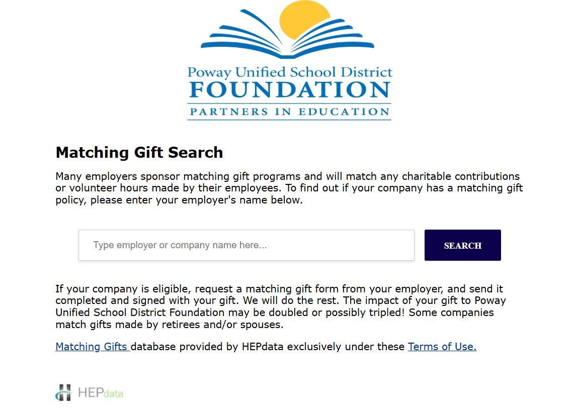 Poway Unified School District Workplace Giving Software